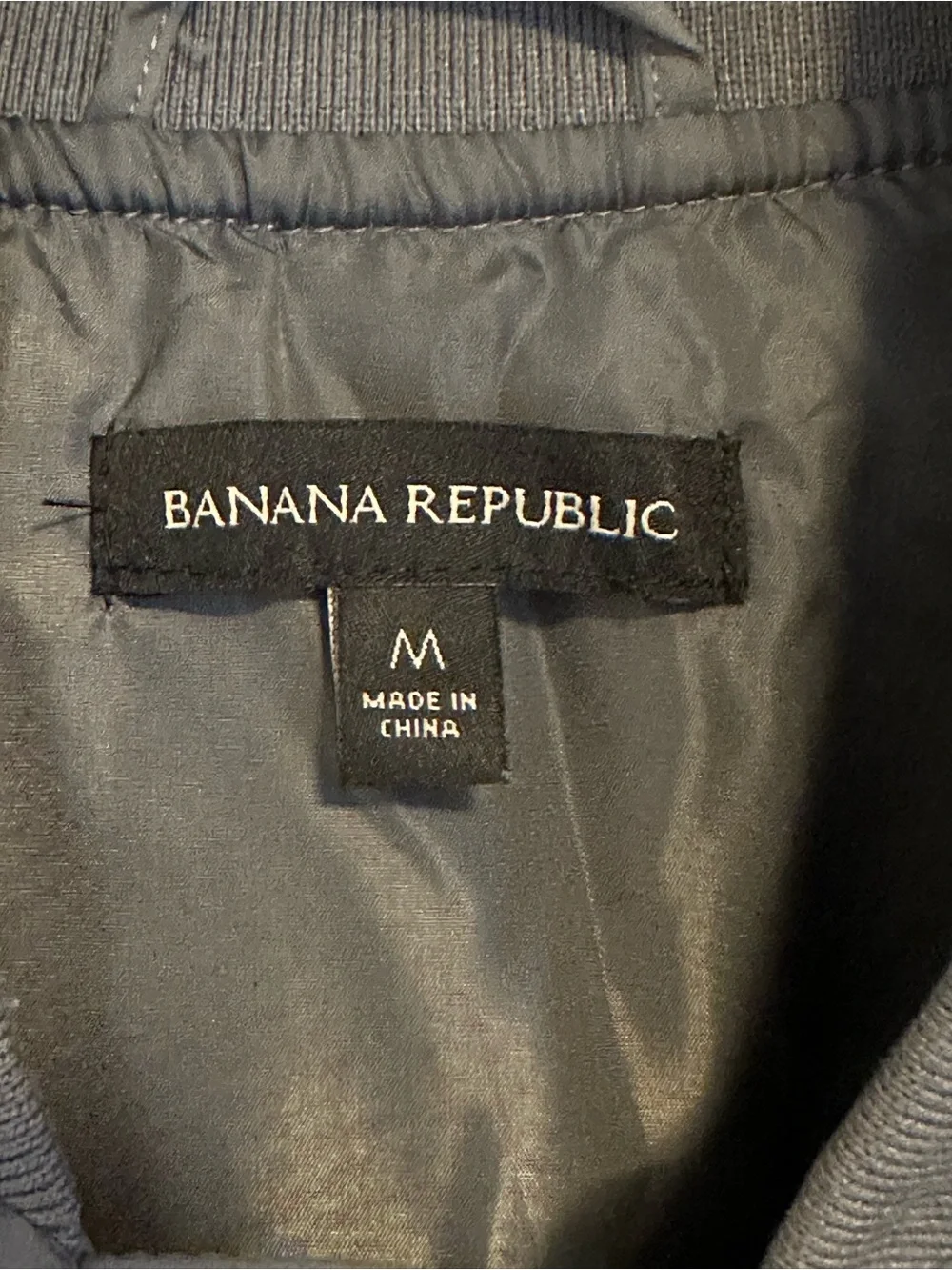 Banana Republic Men's Slate Gray Bomber Jacket